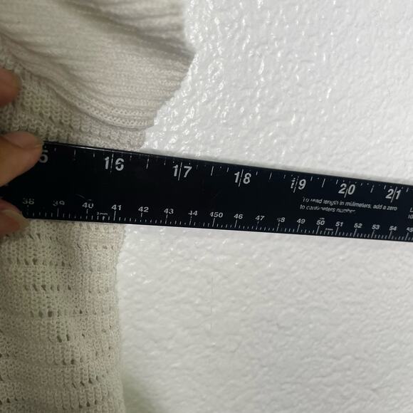 Anthropologie Womens Dress Size L White Sleeveless Knitted Crochet Style Lined - Picture 8 of 16